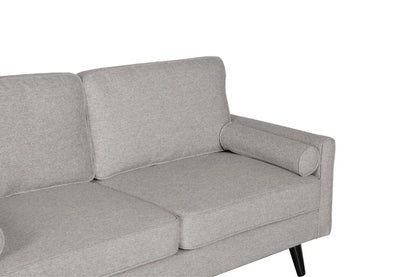 Cinta 2 Seater Love Seat Fabric Sofa - Light Grey CLEARANCE