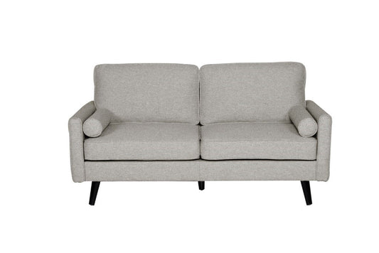 Cinta 2 Seater Love Seat Fabric Sofa - Light Grey CLEARANCE