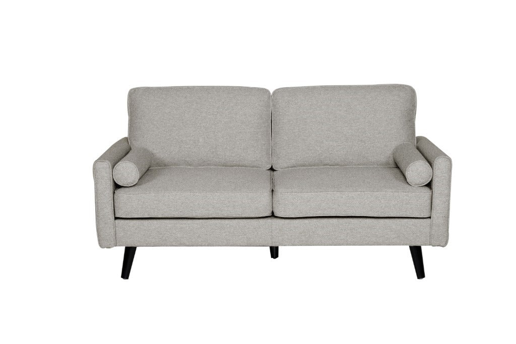 Cinta 3 Seater Love Seat Fabric Sofa - Light Grey CLEARANCE