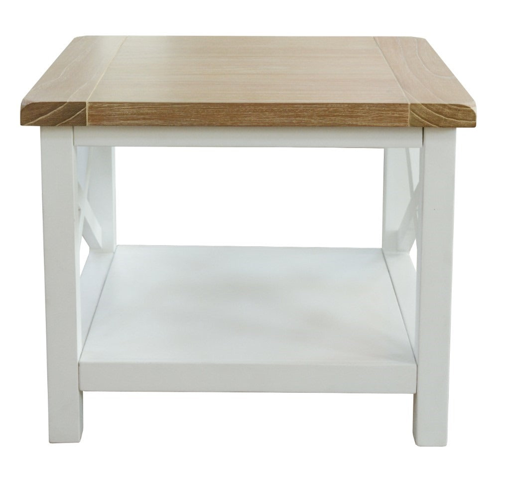Shellwood Lamp /Side Table Light Oak Top