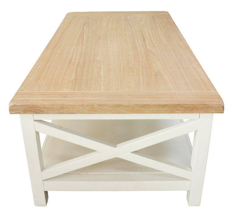 Shellvix Coffee Table Light Oak Top