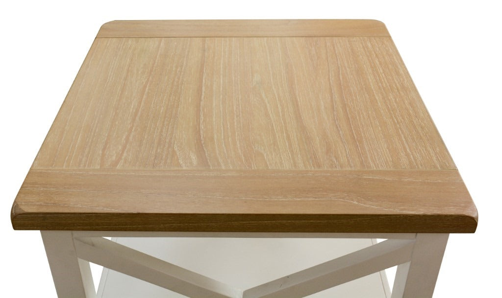 Shellwood Lamp /Side Table Light Oak Top