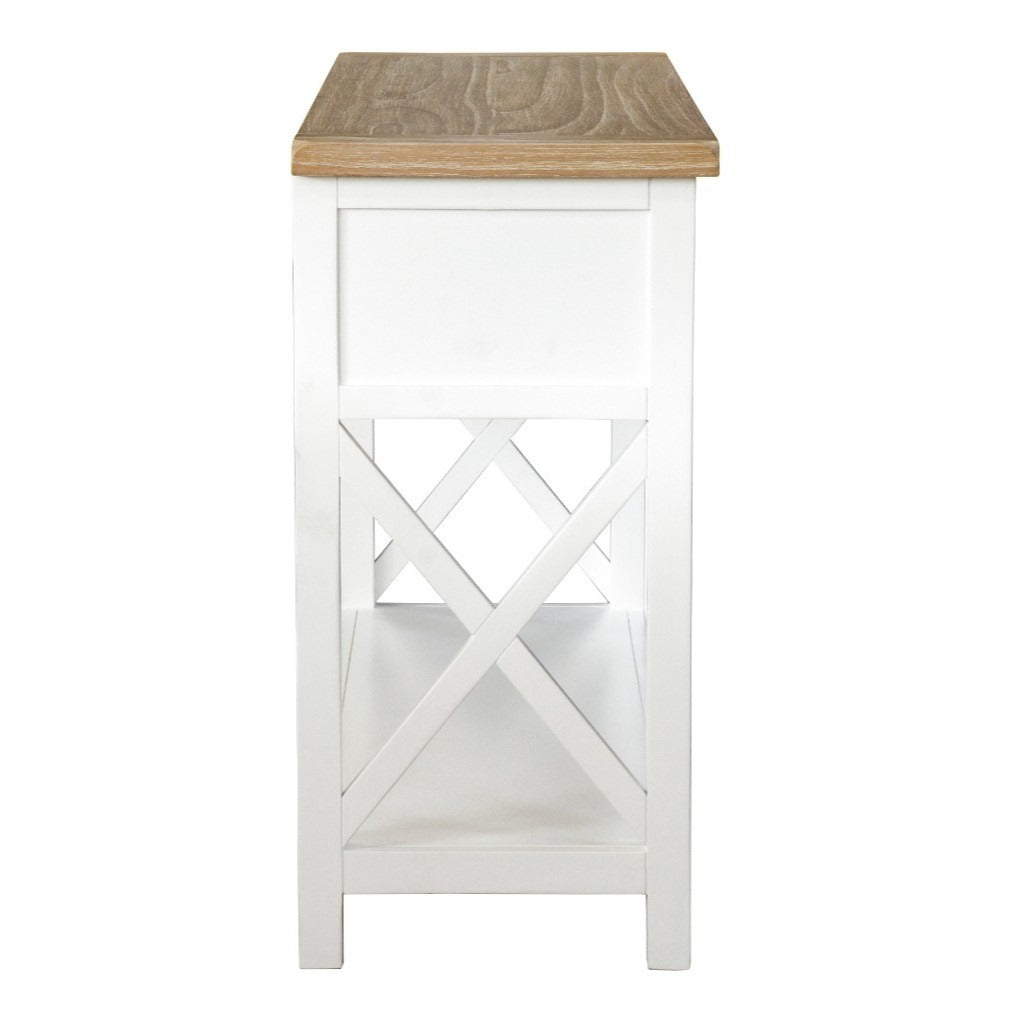 Shellwood Console Hall Table Light Oak Top