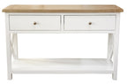 Shellwood Console Hall Table Light Oak Top