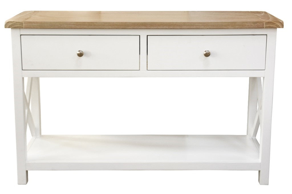 Shellwood Console Hall Table Light Oak Top