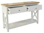 Shellwood Console Hall Table Light Oak Top