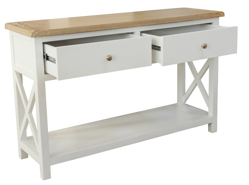 Shellwood Console Hall Table Light Oak Top