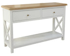 Shellwood Console Hall Table Light Oak Top