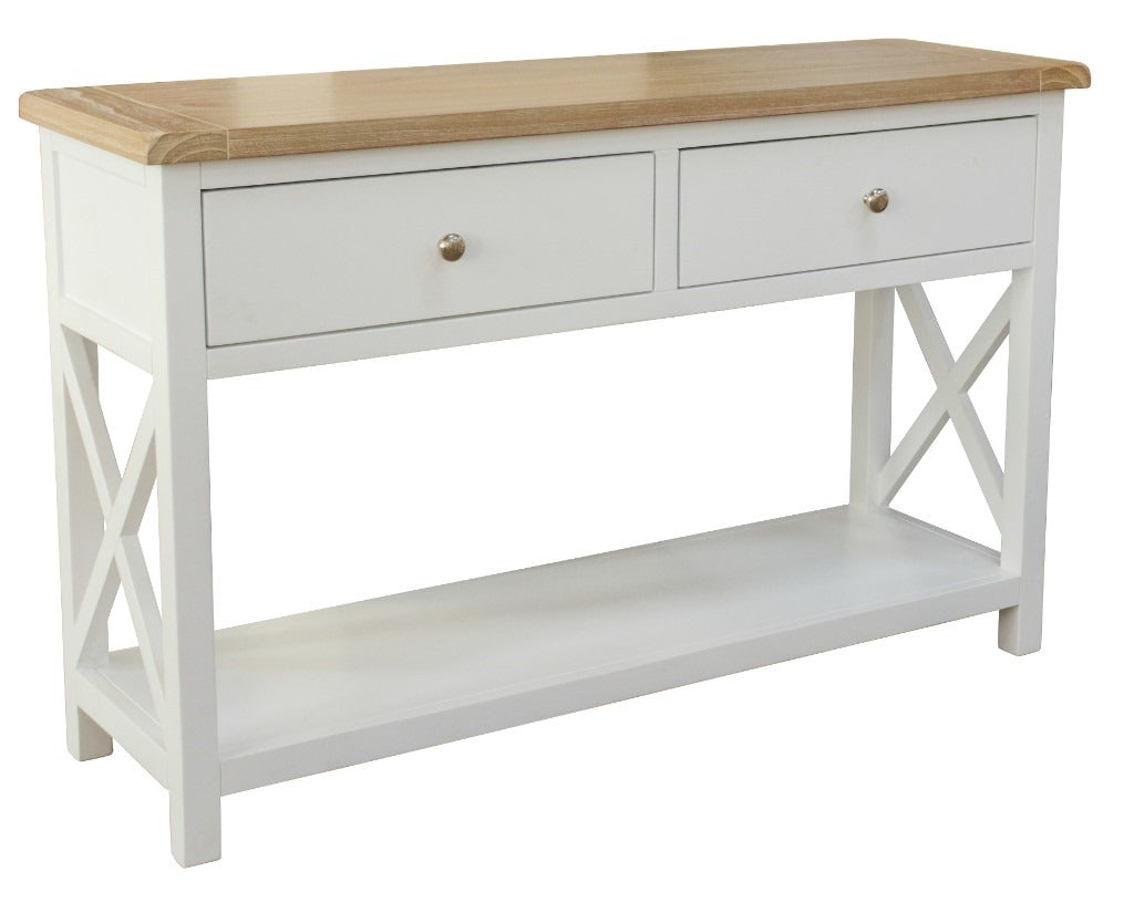Shellwood Console Hall Table Light Oak Top