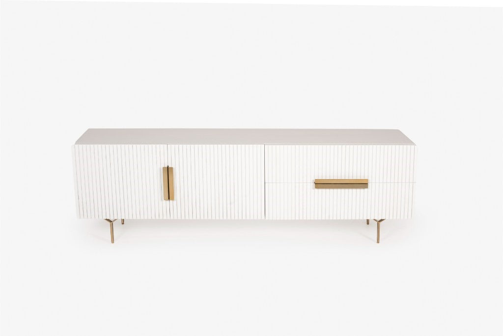 White 180cm ETU Media Unit -CLEARANCE