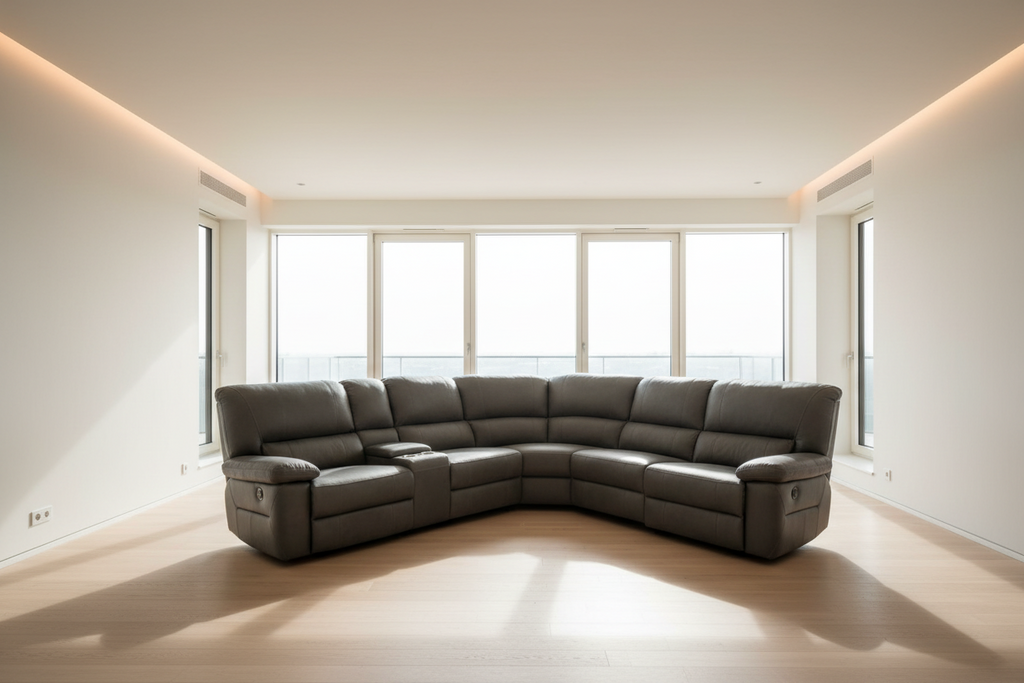 Jersvix Corner Modular W/ BOTH End Recliner Lounge-Jet