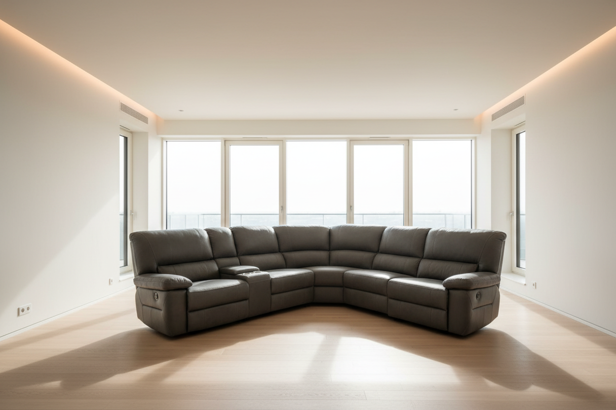 Jersey Corner Modular W/ BOTH End Recliner Lounge-Jet