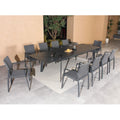 Marvix Rapa 11PC  Outdoor Dining Table Set-Dark Grey