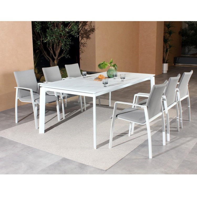 Marvix Rapa 7pc Outdoor Dining Table Set-White
