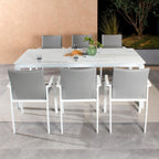 Marvix Rapa 7pc Outdoor Dining Table Set-White