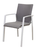 Marvix Rapa Outdoor Dining Chair -White / Charcoal