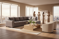 Kristvix Fabric 3 Seater LHF Chaise Sofa Bed -Dark Grey