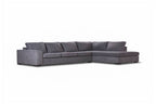 Kristvix Fabric 3 Seater RHF Chaise Sofa Bed-Dark Grey