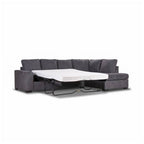 Kristvix Fabric 3 Seater LHF Chaise Sofa Bed -Dark Grey
