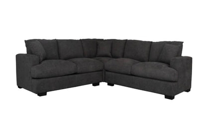 Hasting 2.5 Seater Corner Modular Fabric Lounge Dark Grey