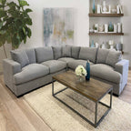 Hastvix 2.5 Seater Corner Modular Fabric Lounge Dark Grey