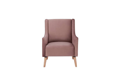 Cooper Wing Arm Chair Luxury Velvet - Grey