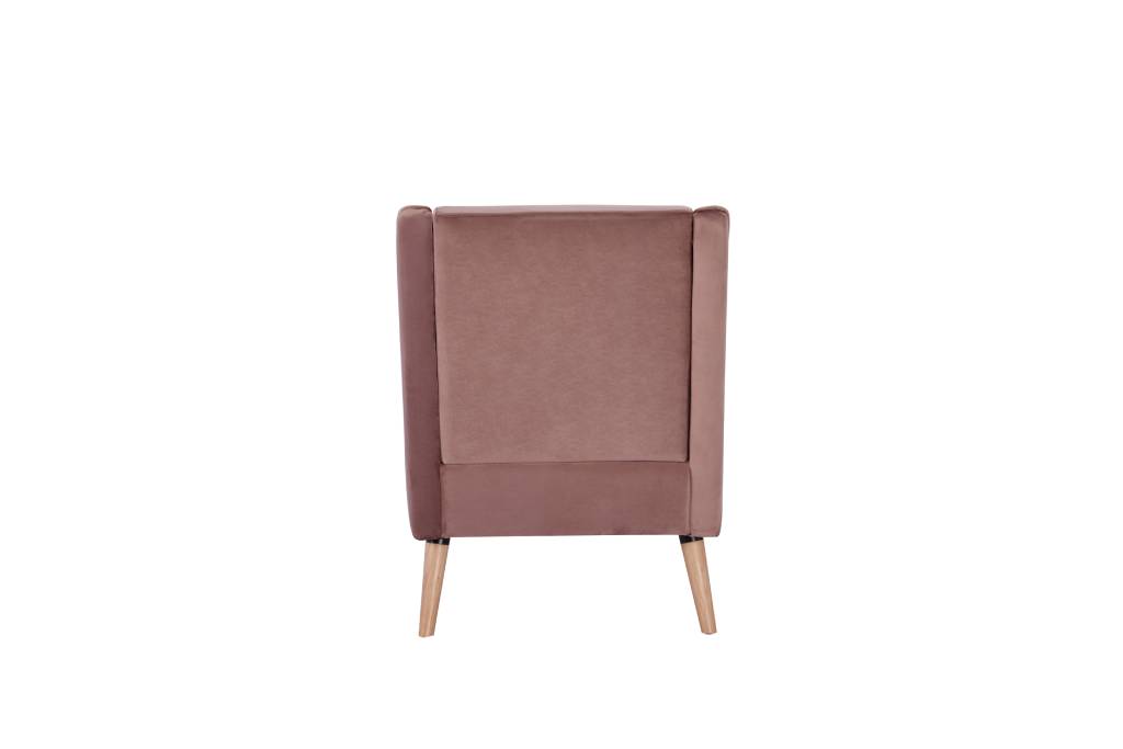 Cooper Wing Arm Chair Luxury Velvet - Blush