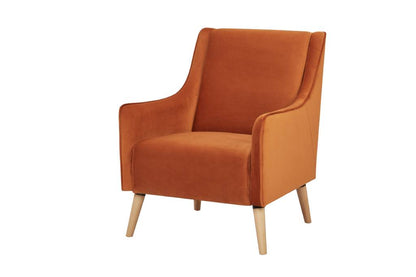 Cooper Wing Arm Chair Luxury Velvet - Blush