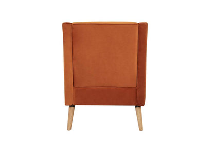 Cooper Wing Arm Chair Luxury Velvet - Blush