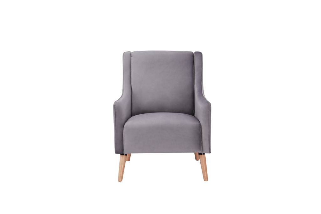 Cooper Wing Arm Chair Luxury Velvet - Navy