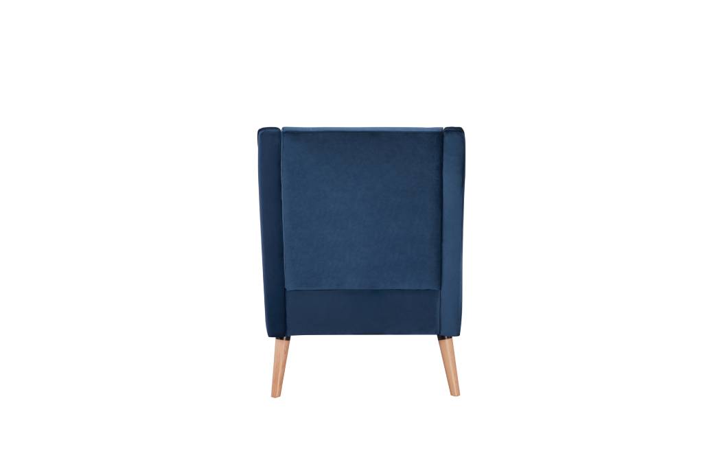 Cooper Wing Arm Chair Luxury Velvet - Navy