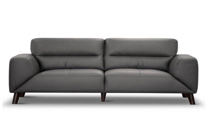 OFFO Sonoma 2 Seater Leather Sofa Gunmetal