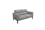 Sonoma 3 Seater Leather Sofa -Silver