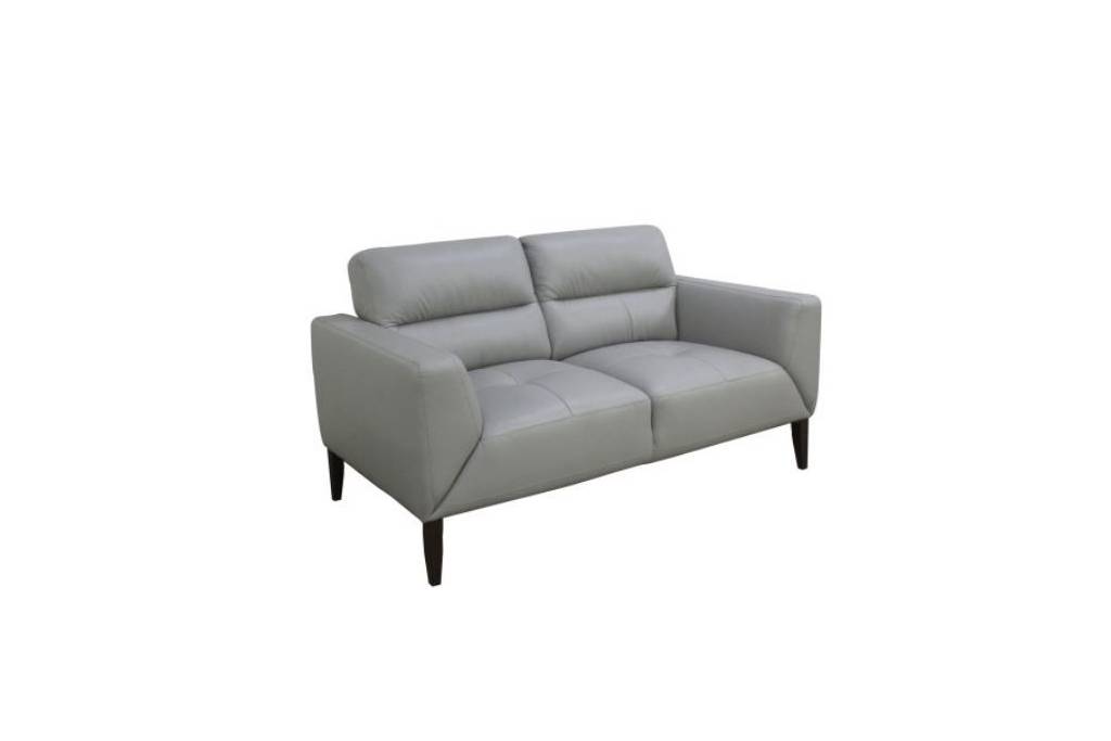Sonoma 3 Seater Leather Sofa -Silver