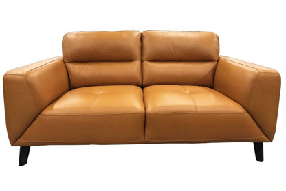 OFFO Sonoma 3 Seater Leather Sofa Tangerine