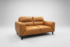 Sonoma 3 Seater Leather Sofa Tangerine