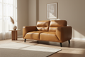 Sonoma 2 Seater Leather Sofa- Tangerine