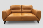 Sonoma 3 Seater Leather Sofa Tangerine