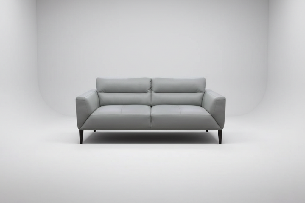 Gray sofa on a white background