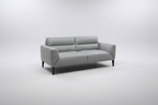 Sonoma 2 Seater Leather Sofa Silver