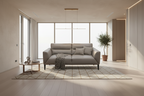Sonoma 2 Seater Leather Sofa Silver