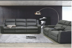 Captvix 3 Seater Rhino Suede Fabric Electric Recliner Lounge Jet