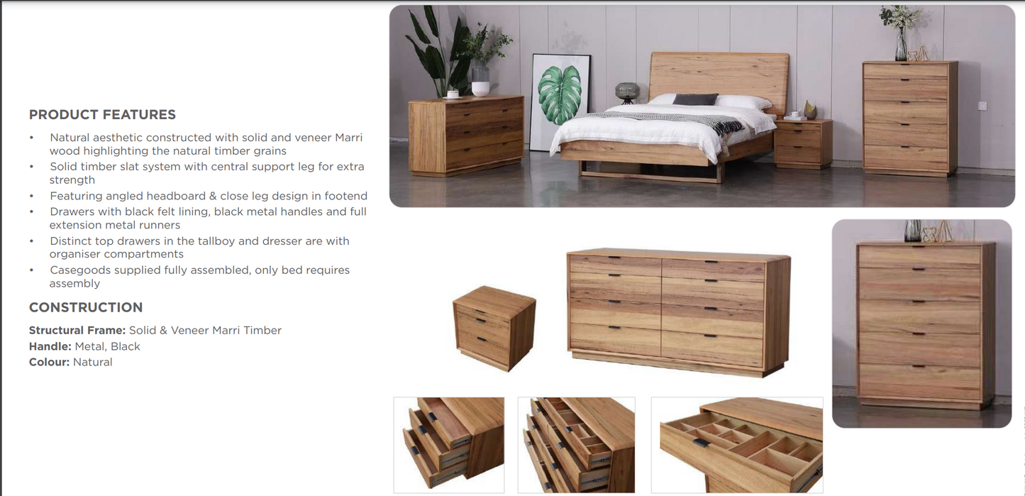 OFFO Galway 8 Drawer Dresser Natural