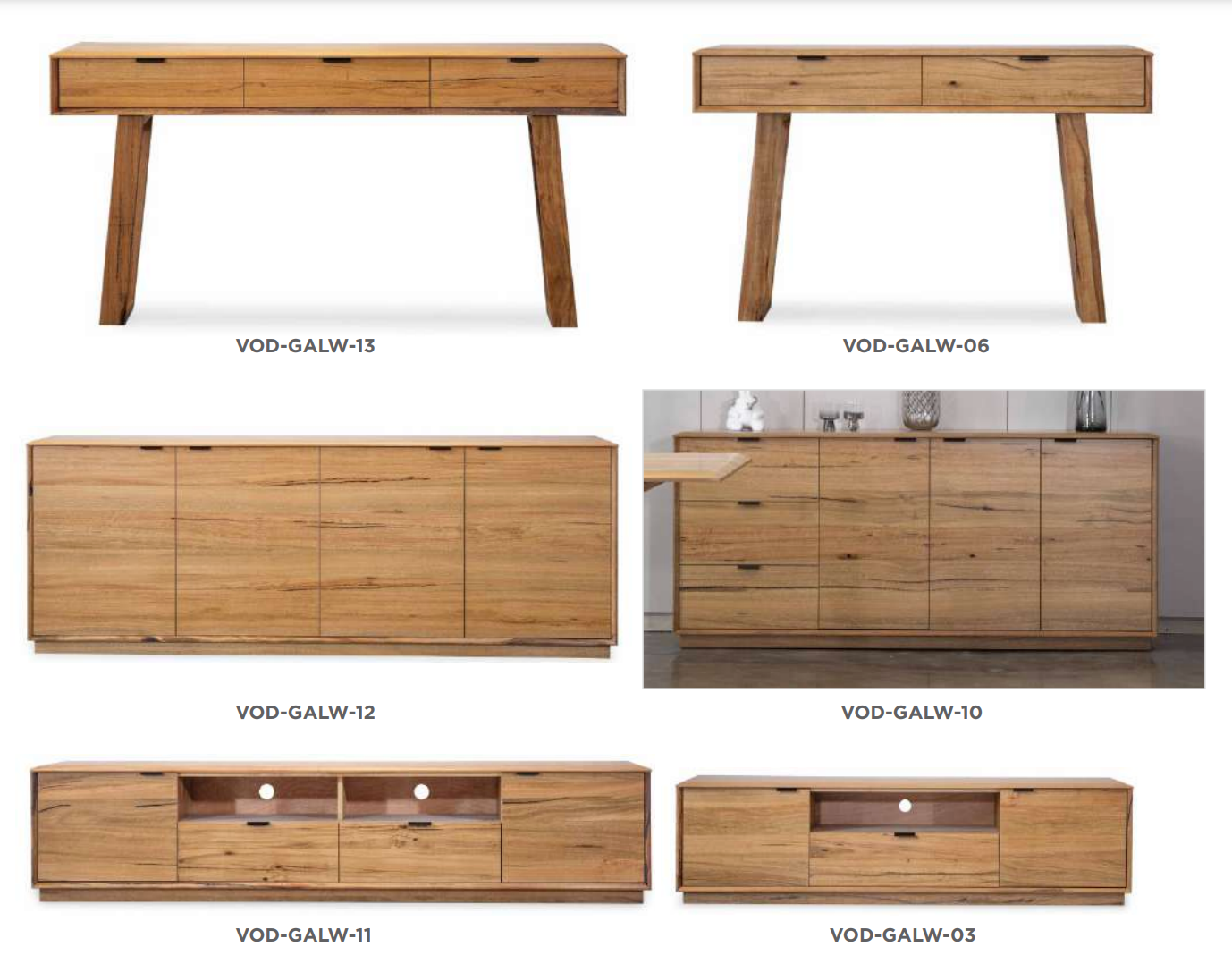 Galway 3 Drawers Bedside Table Natural