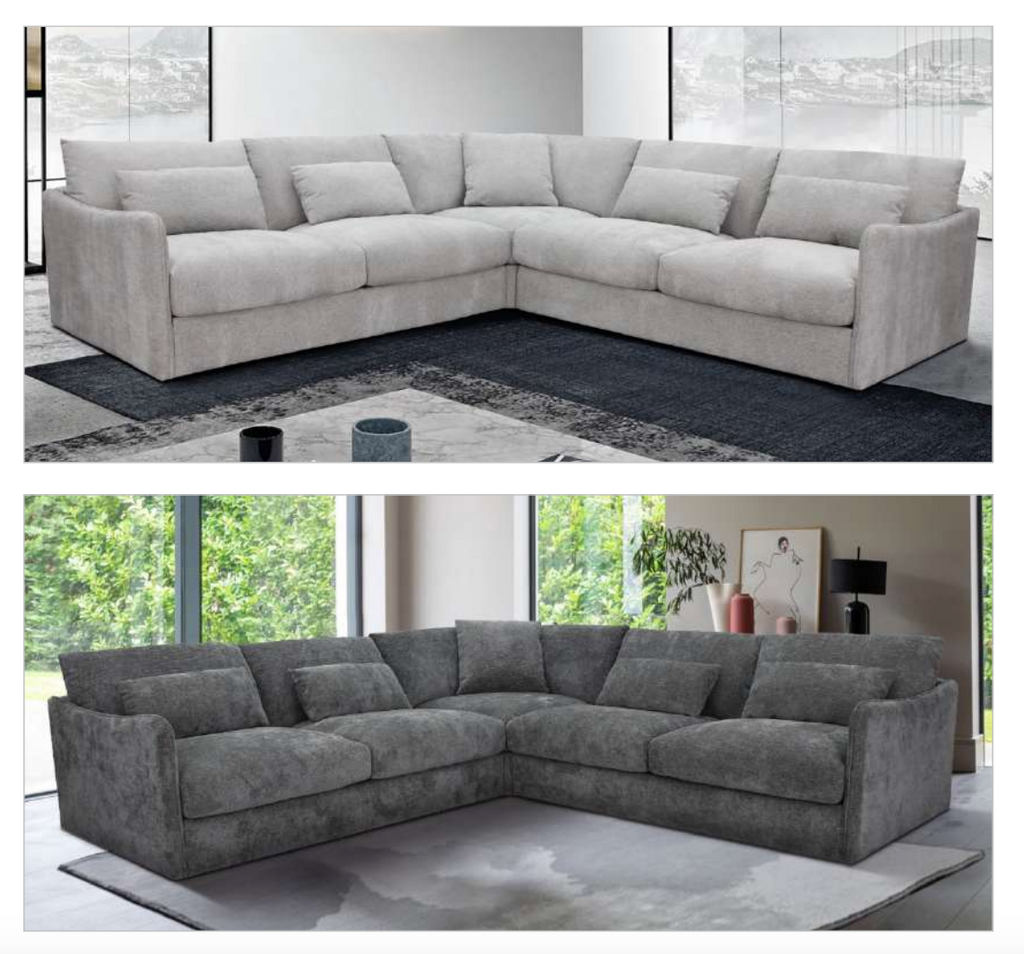 Loft Corner Modular Fabric Sofa-Licorice