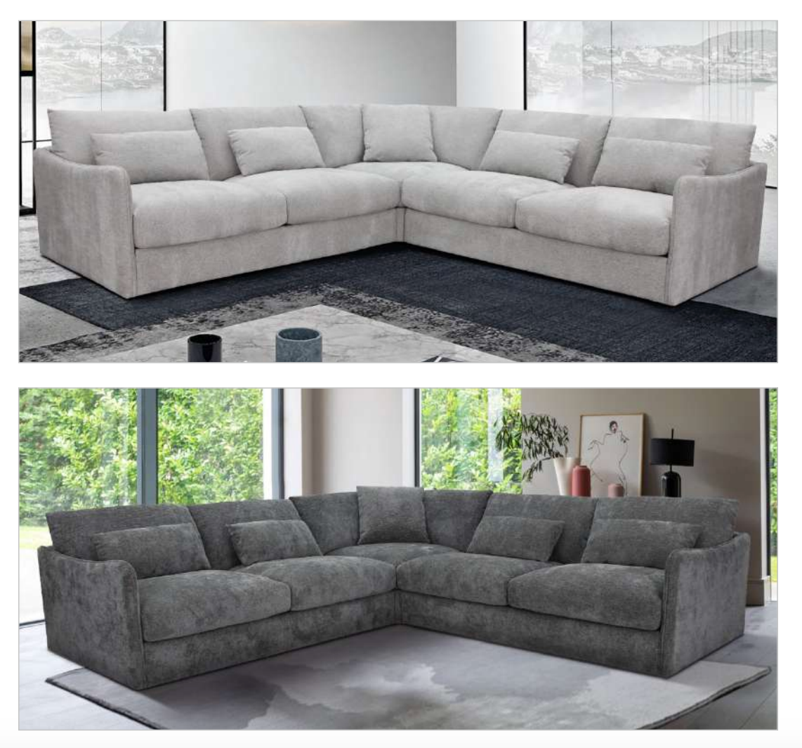 Loft Corner Modular Fabric Sofa-Licorice