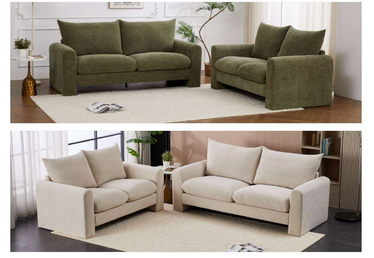 Evolve Sofa Collection Effortless Style with Everyday Comfort 2 Seater Sofa-Olive