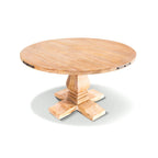 Utavix 135cm Round Dining Table Only Honey Wash