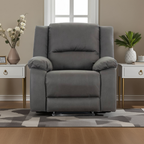 Captvix Rhino Suede Fabric Single Electric Recliner Lounge- Jet