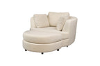Orlando Swivel Arm Chair & Ottoman -Bouce Snow
